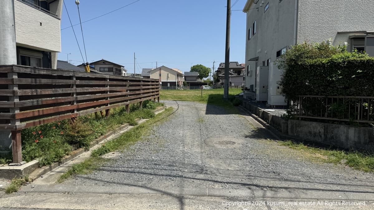 水戸市道から位置指定道路を撮影
